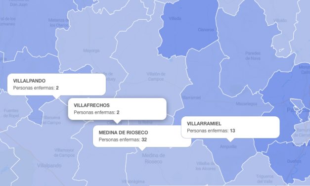 Número total de casos por coronavirus en los centros de salud del territorio