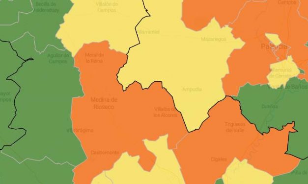 La zona de Medina de Rioseco pasa a naranja en el mapa de incidencia de la Covid
