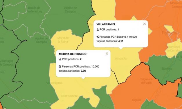 Las áreas de salud de Medina de Rioseco y Villarramiel caen a la zona amarilla de incidencia del coronavirus