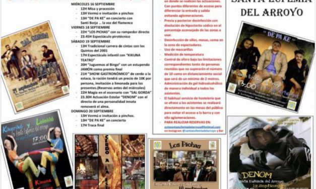 Conciertos, gastronomía y tradición en las fiestas alternativas de Santa Eufemia del Arroyo