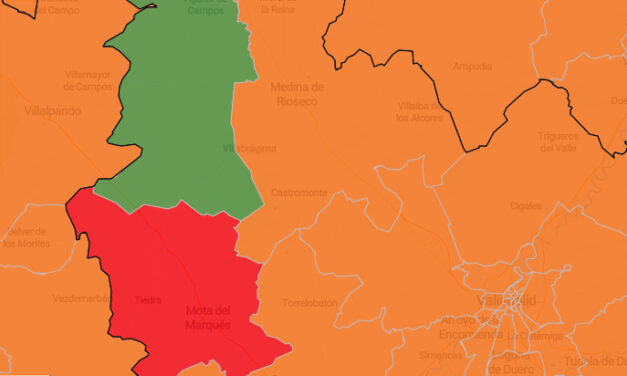 La zona roja de Mota del Marqués ya destaca en el mapa del coronavirus