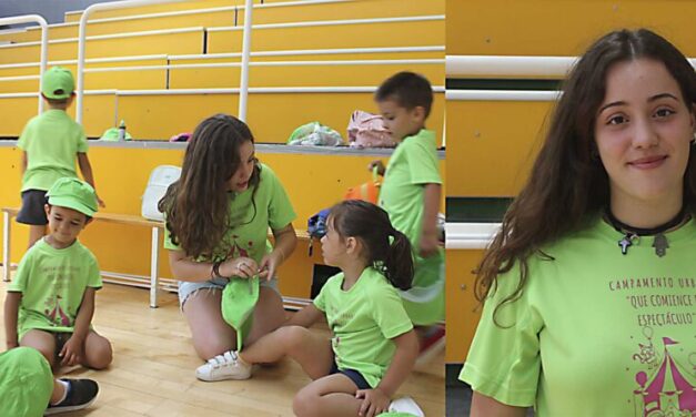 De participante en el Campamento Urbano a monitora