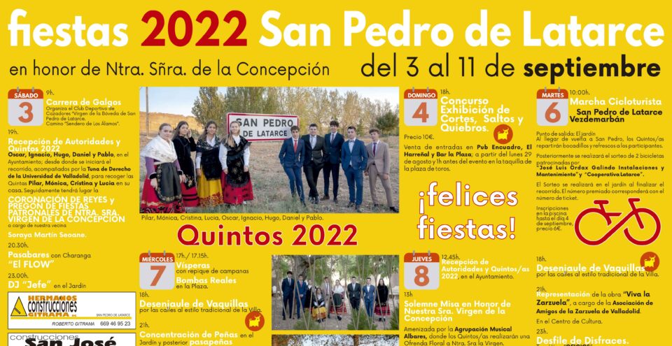 San Pedro de Latarce presenta su programa de fiestas