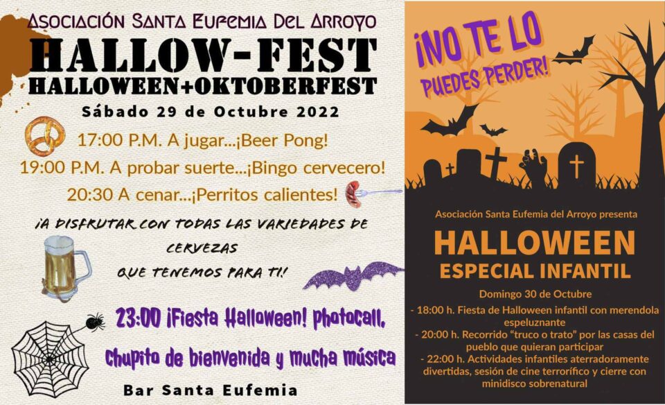 ‘Hallow-Fest’, unirá en Santa Eufemia Halloween con una fiesta de la cerveza