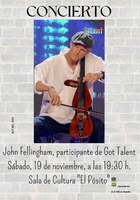 El participante de Got Talent John Fellingham, esta tarde en Ampudia