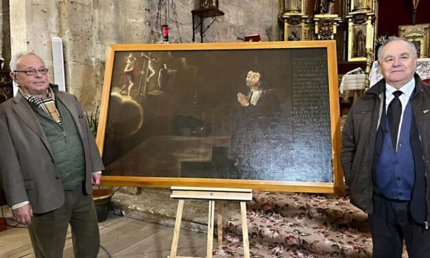 El exvoto de la Colegiata de San Miguel Arcángel de Ampudia vuelve a lucir en su máximo esplendor