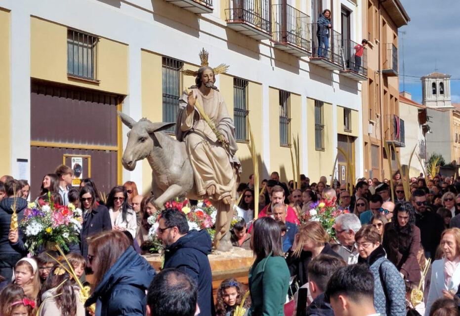 La Borriquilla abre la Semana Santa de Rioseco entre palmas y abrigos