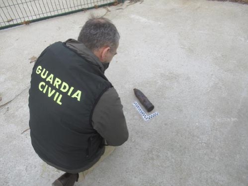 Hallado un proyectil de la Guerra Civil una vivienda de Medina de Rioseco