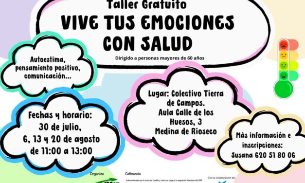 Medina de Rioseco acogerá un taller gratuito para fomentar el bienestar emocional de las personas mayores de 60 años