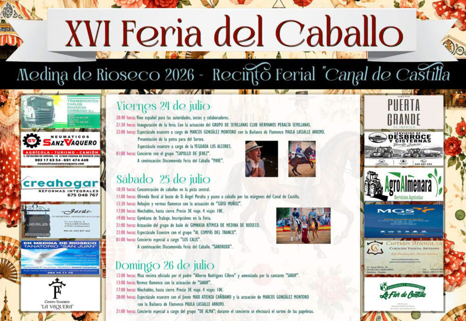 La Feria del Caballo regresa a  Rioseco con tres días de espectáculos ecuestres y música